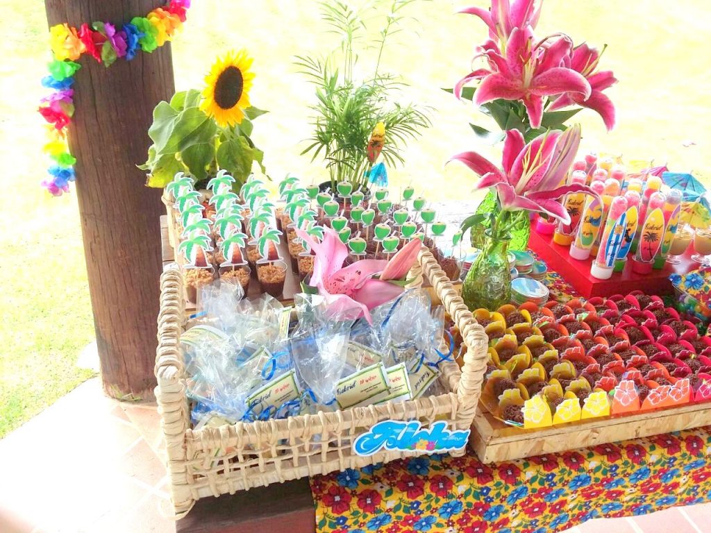  festa havaiana decoração de mesas