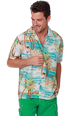festa havaiana roupas masculina 
