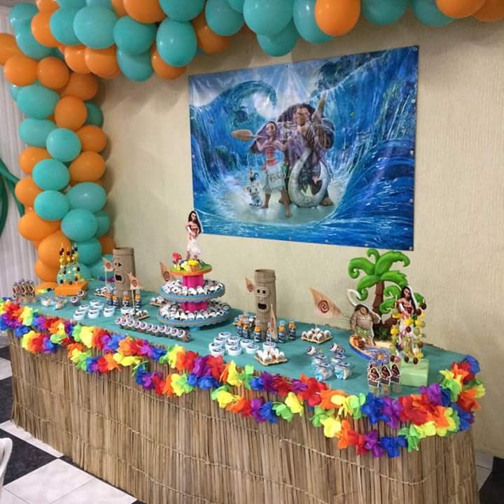 festa da moana simples e barata