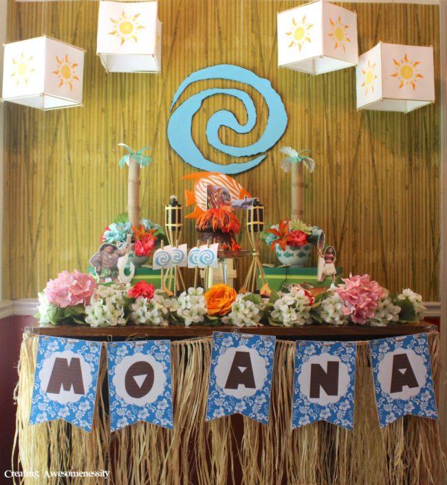 festa da moana simples e barata