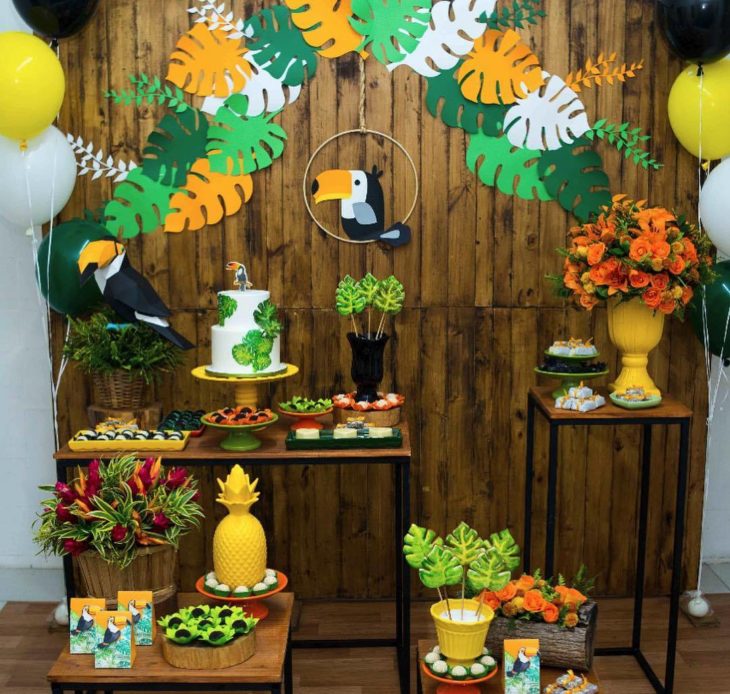 painel para festa tropical