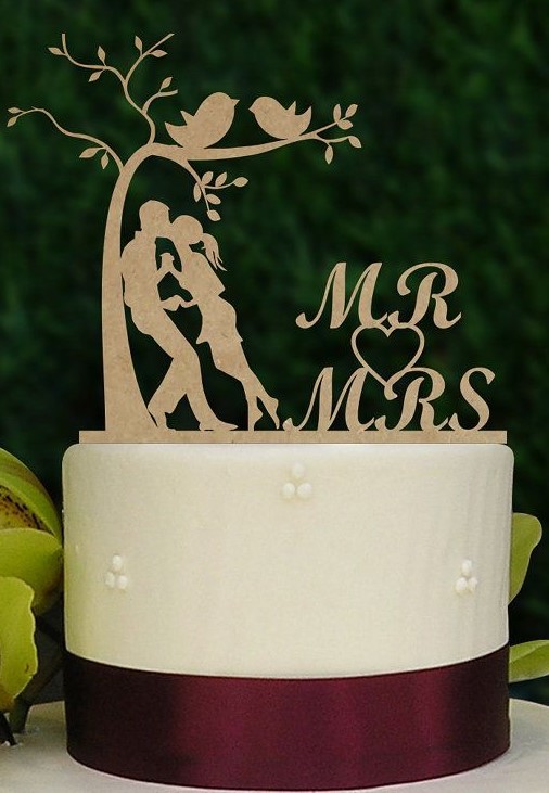Topo de bolo para casamento MDF