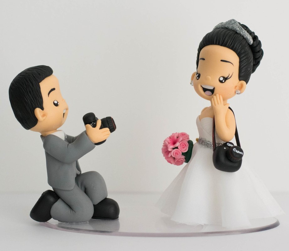 topo de bolo para casamento noivinhos