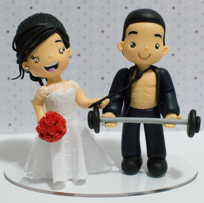 topo de bolo para casamento noivinhos