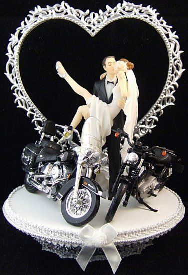 topo de bolo para casamento moto