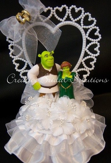 topo de bolo para casamento shrek e fiona