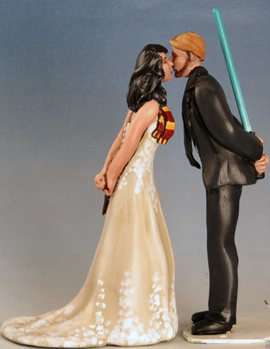 topo de bolo para casamento geek 