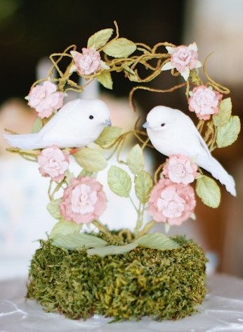 topo de bolo para casamento passarinho 