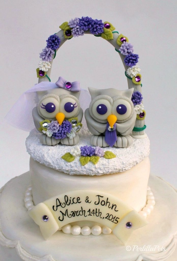 topo de bolo para casamento passarinho 