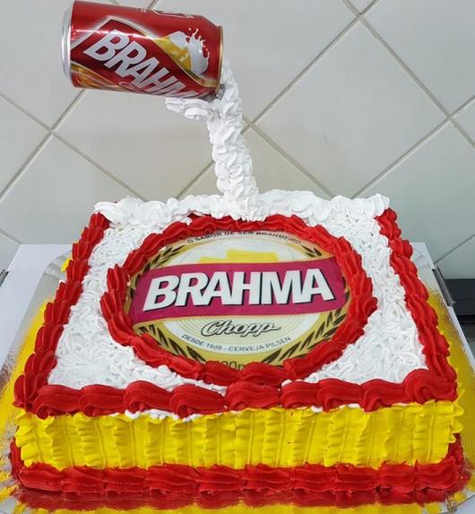 bolo da brahma quadrado