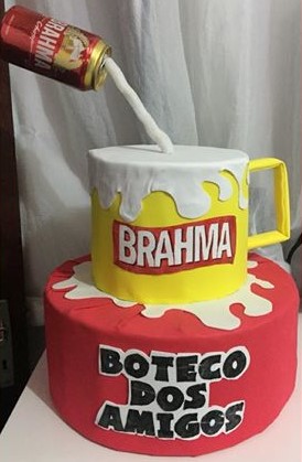 bolo da brahma latinha