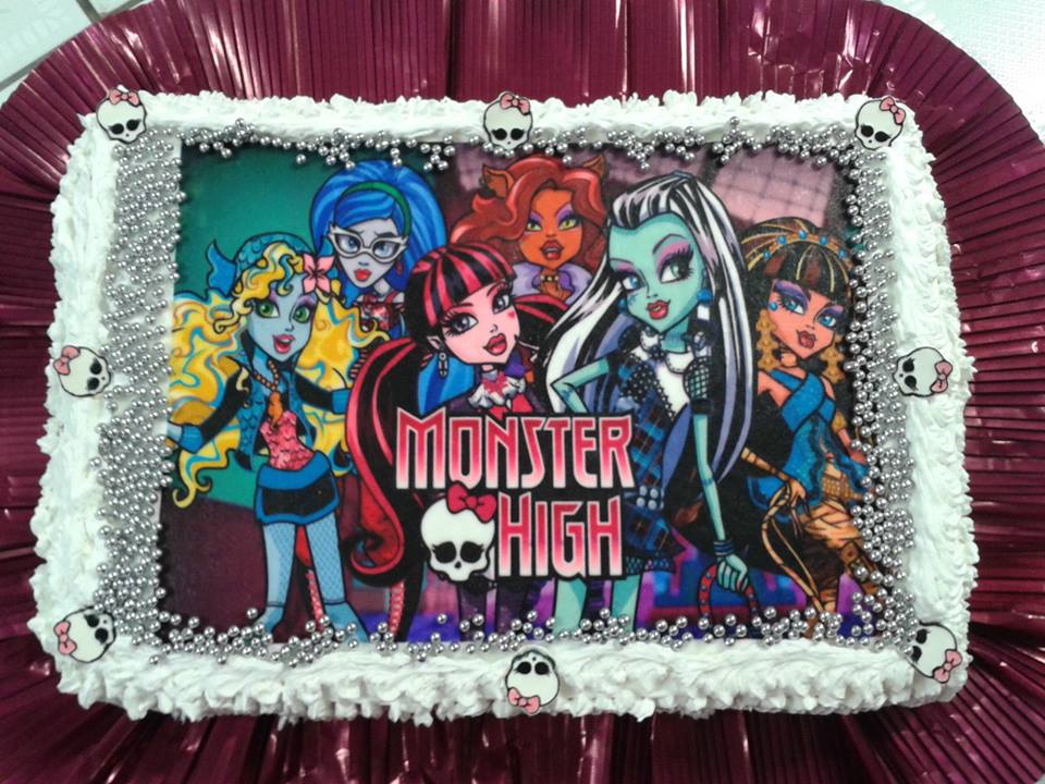 bolo da monster high papel arroz