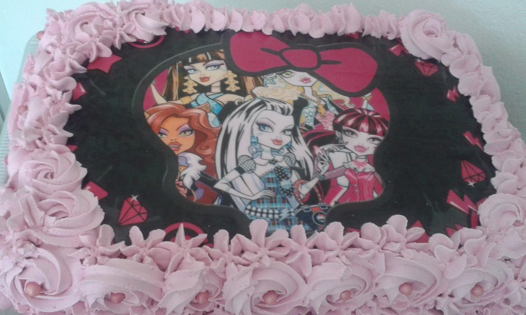 bolo da monster high papel arroz