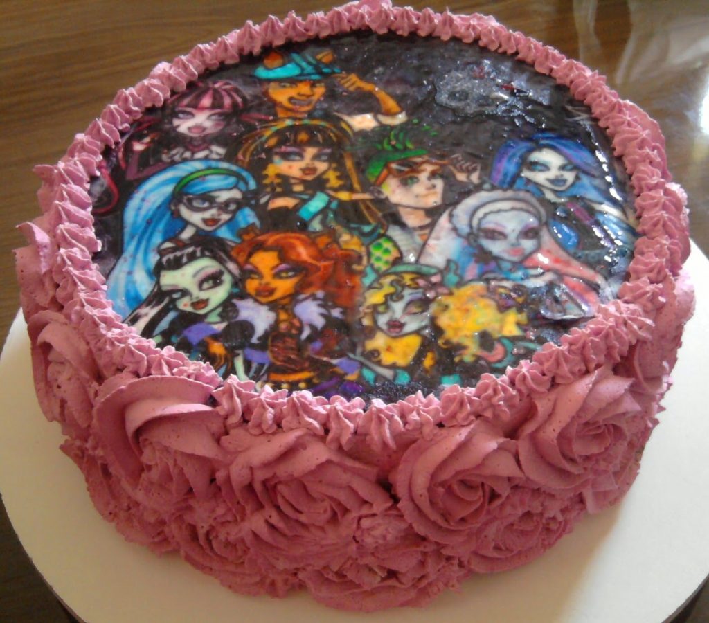 bolo da monster high papel arroz