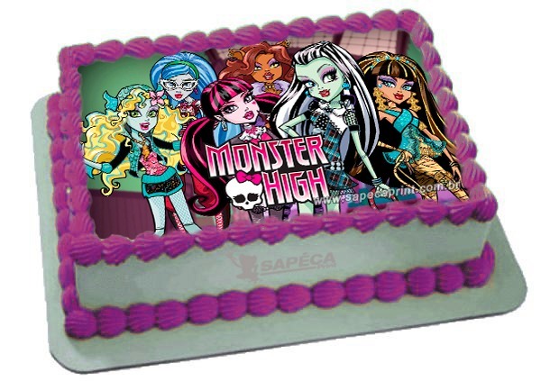 bolo da monster high quadrado