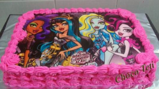 bolo da monster high quadrado