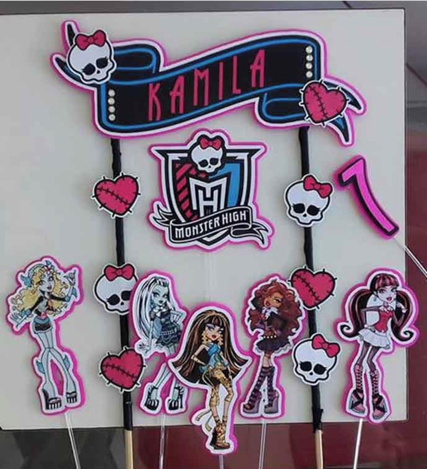 topo de bolo da monster high