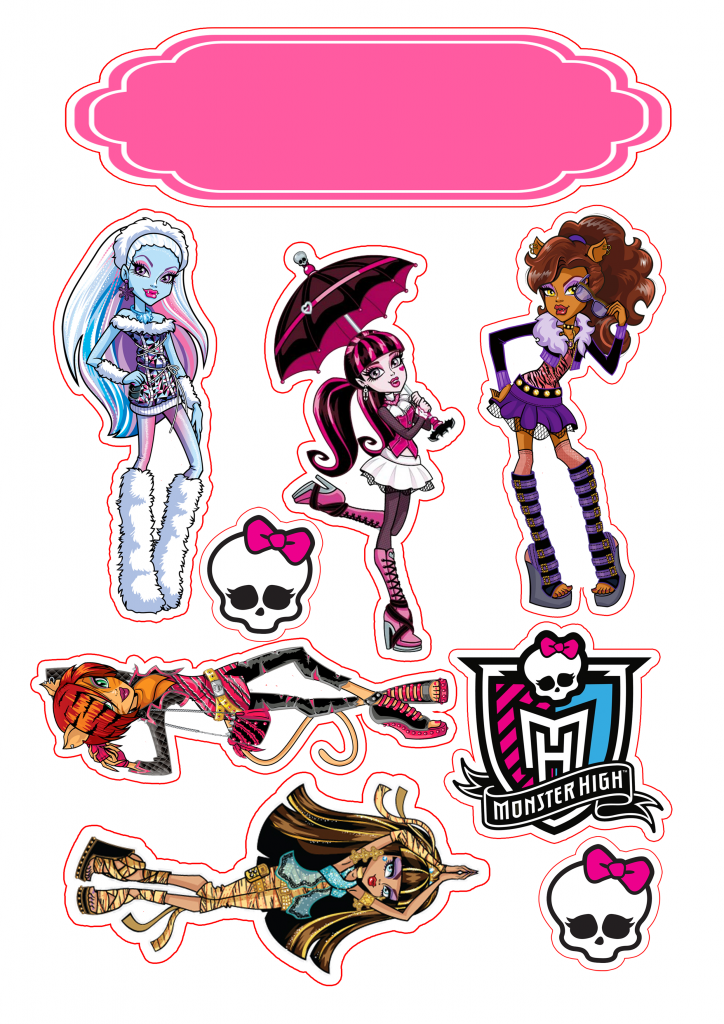 topo de bolo da monster high