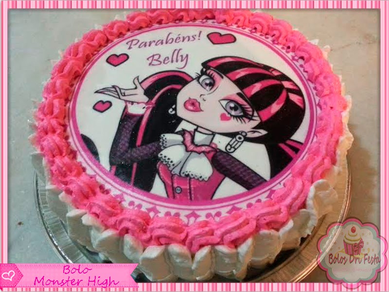 bolo da monster high papel arroz