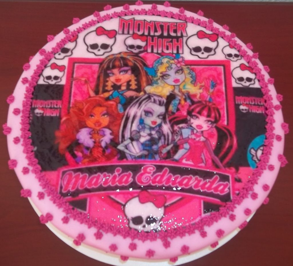 bolo da monster high papel arroz