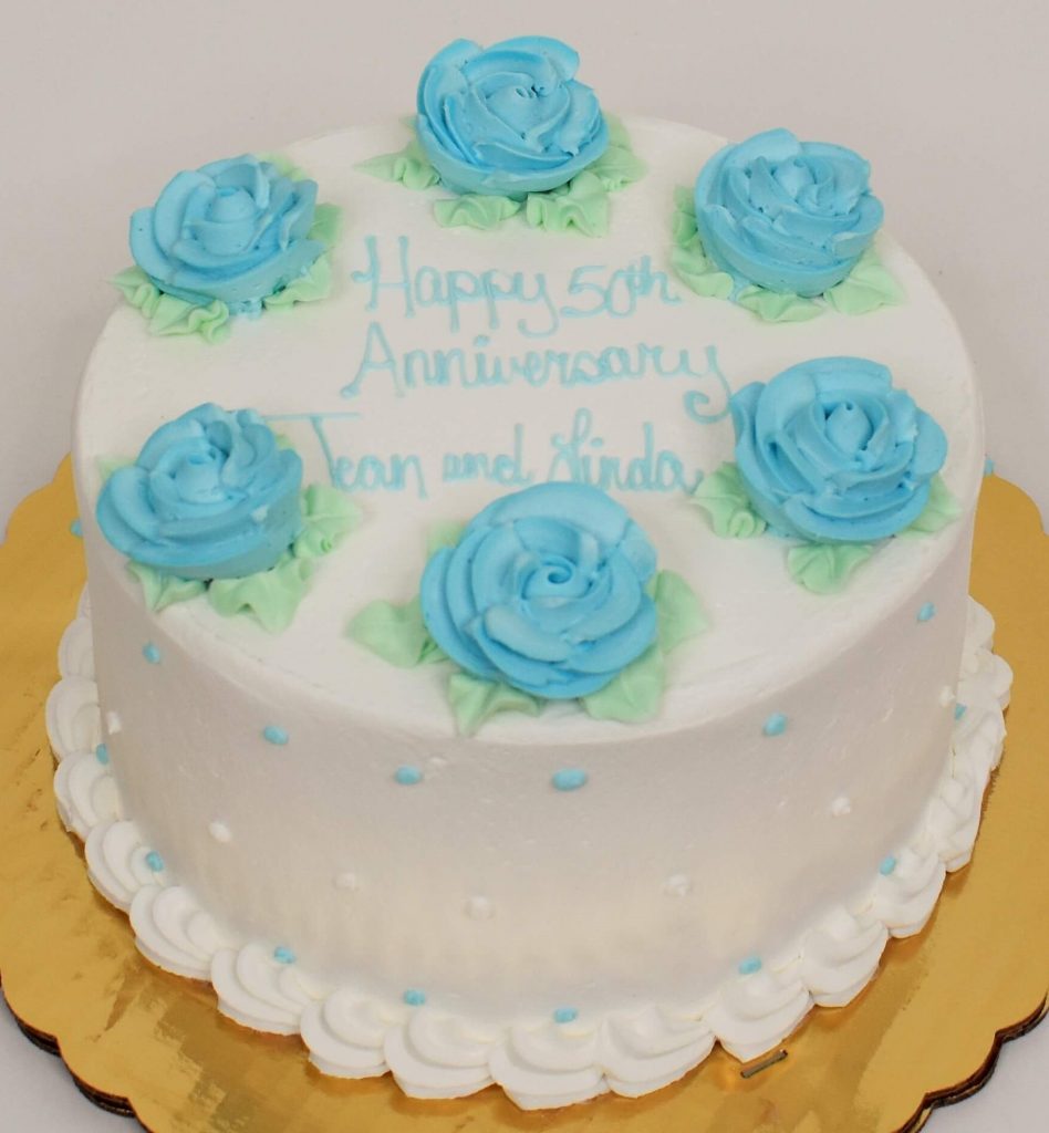  bolo de rosas azul