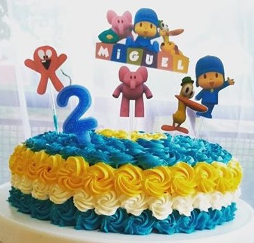 bolo pocoyo simples