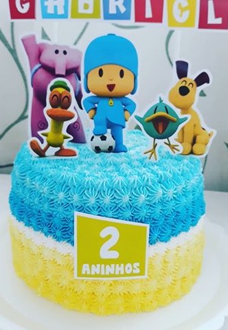 bolo pocoyo simples