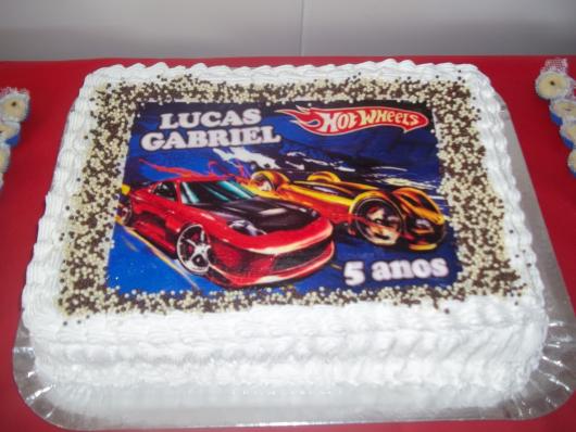 bolo hot wheels papel arroz