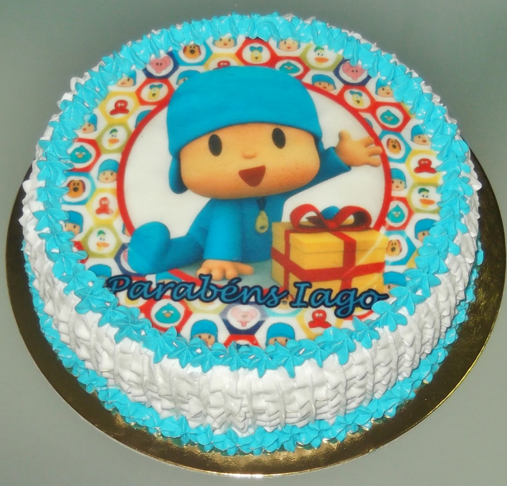 bolo pocoyo papel arroz