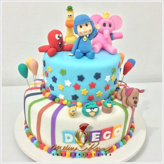 bolo pocoyo 2 andares