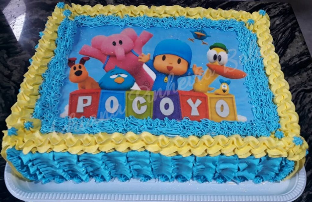 bolo pocoyo quadrado