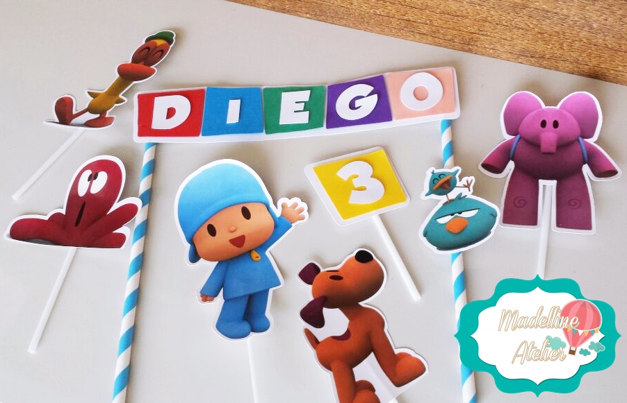 topo de bolo pocoyo