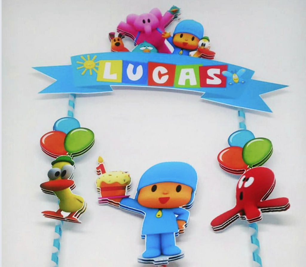 topo de bolo pocoyo