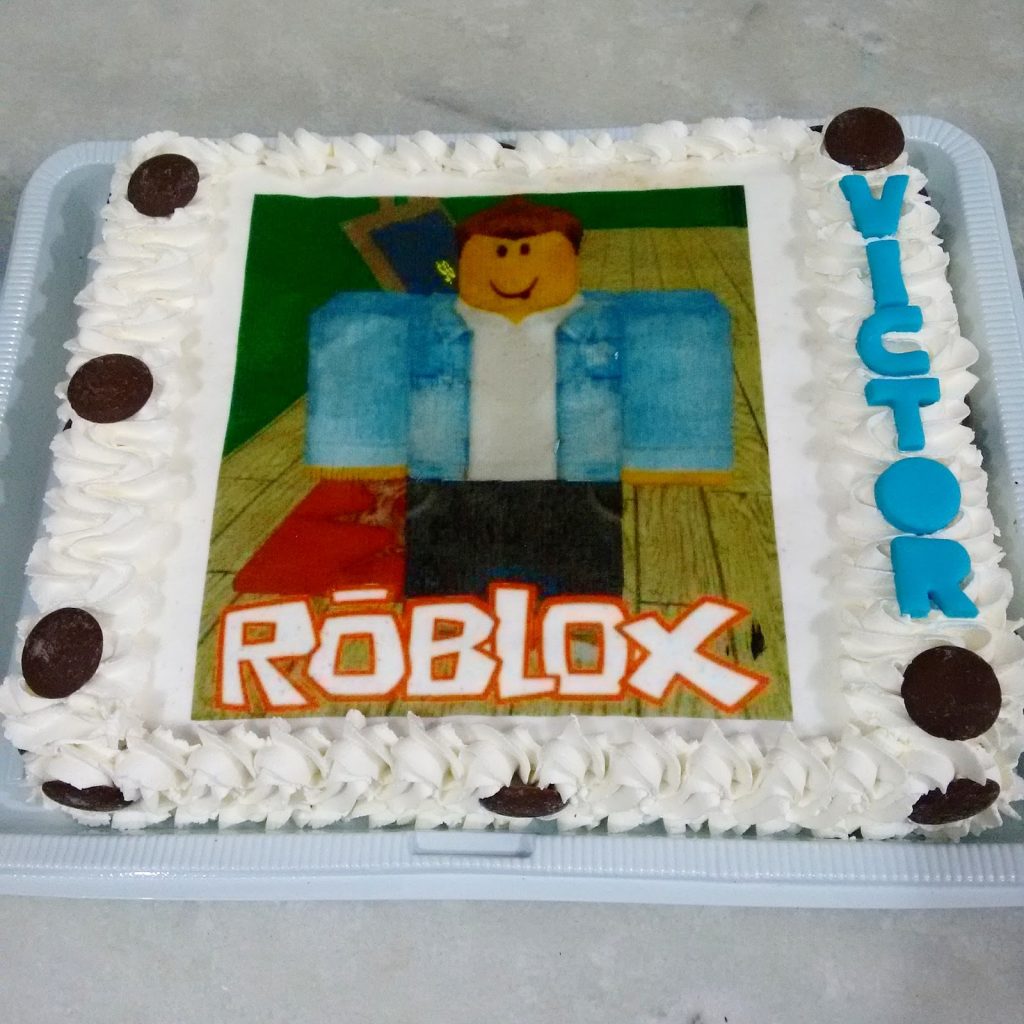 bolo roblox papel arroz