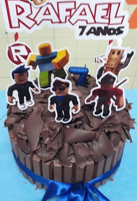 overdoce bolo aniversario tema roblox bolo de chocolate