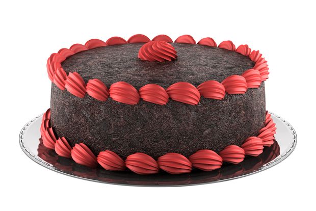 bolo vermelho simples