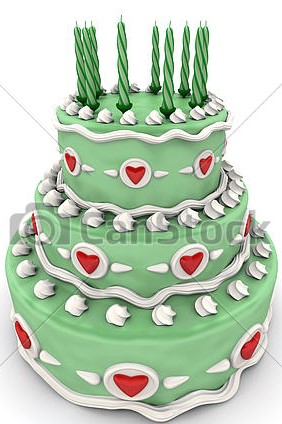 bolo vermelho e verde