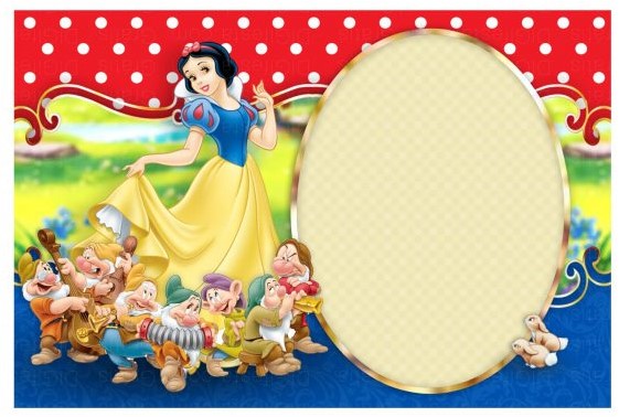 convite branca de neve para imprimir