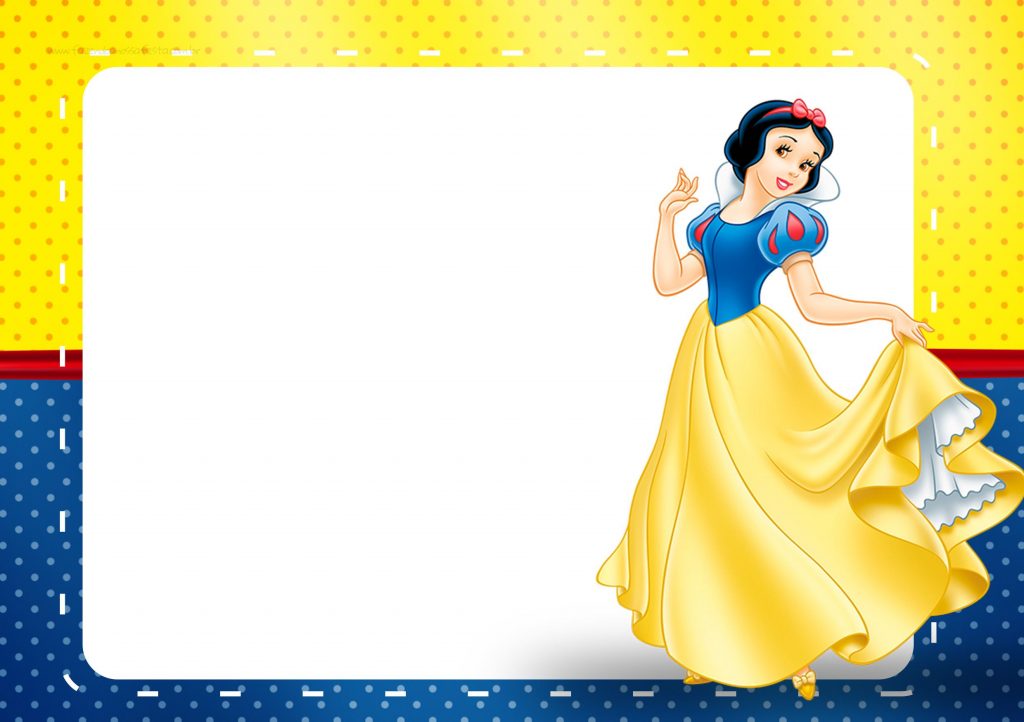 convite branca de neve para imprimir