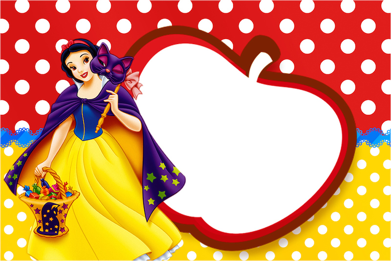 convite branca de neve para imprimir