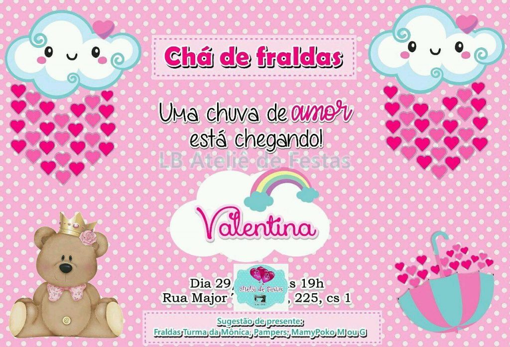 convite chuva de amor on line