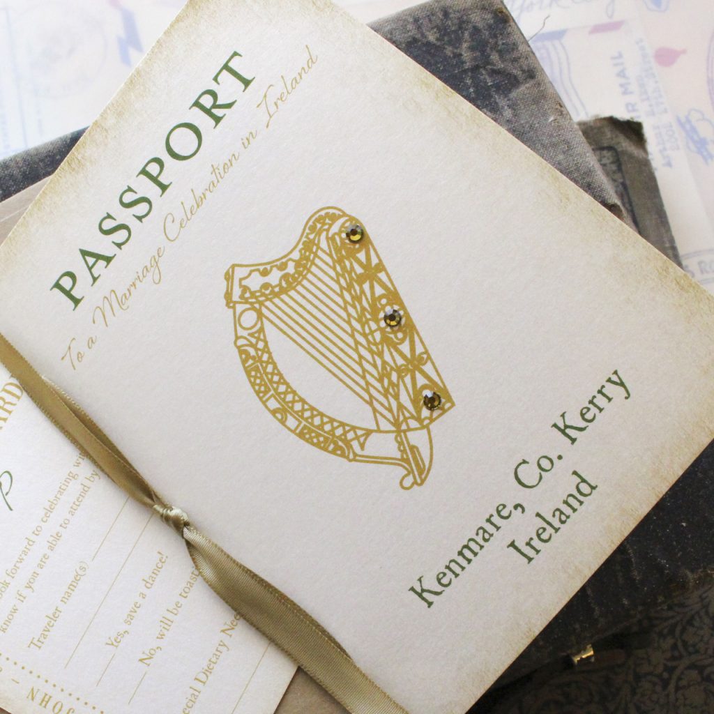 convite de casamento passaporte