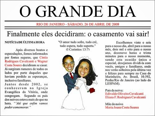 convite de casamento engraçado