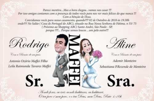 convite de casamento engraçado