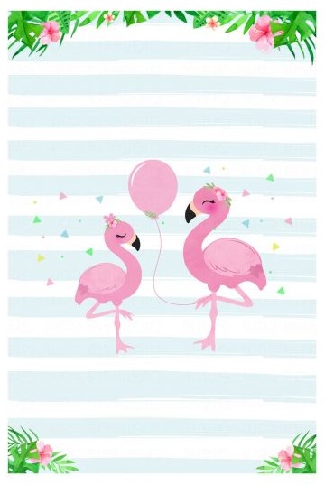 convite flamingo gratis