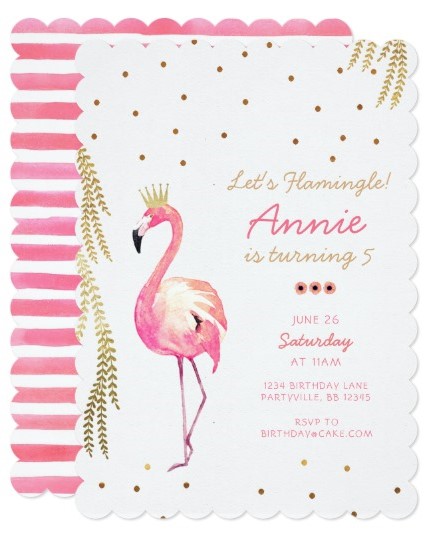 convite flamingo aniversario