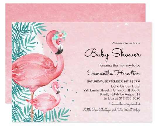 convite flamingo aniversario
