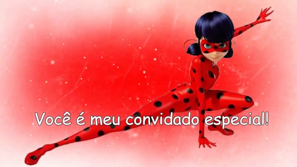 Convite ladybug animado