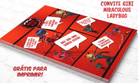 convite ladybug gratis