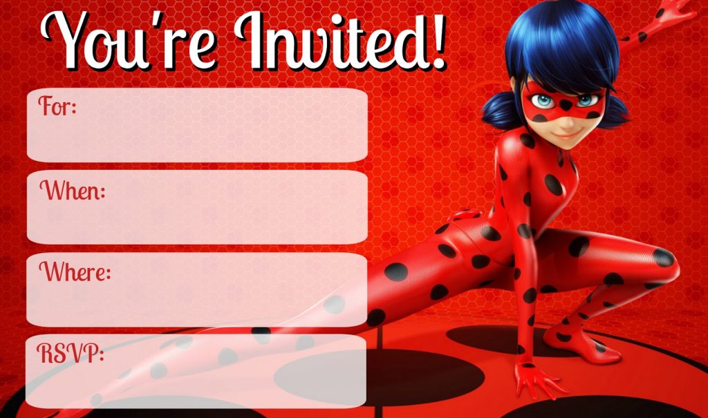 convite ladybug gratis